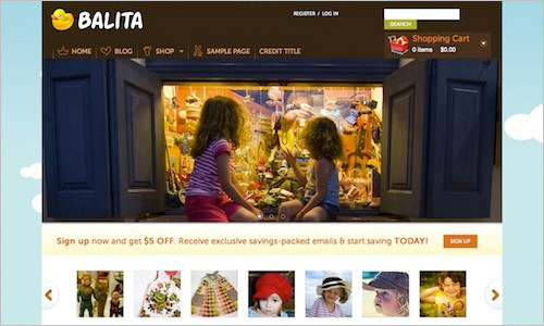 Бесплатная тема WordPress для электронной коммерции: Balita: Smashing Magazine   В этом посте авторы выпускают еще одну бесплатную тему: тема Balita WordPress, посвященная магазинам, которые продают товары для детей