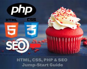 Руководство по быстрому запуску HTML, CSS, PHP и SEO   Это простое руководство использует красный бархатный кекс и юмор, чтобы объяснить такие общие термины веб-дизайна: HTML, CSS, PHP и SEO