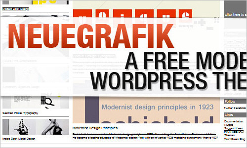 NeueGrafik: бесплатная современная тема WordPress   Эта тема абсолютно уникальна и проста, она отлично подходит для любого графического дизайнера, иллюстратора или фотографа, чтобы продемонстрировать свое портфолио