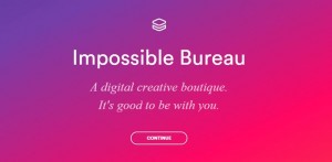 Например, веб-сайт Impossible Bureau сочетает в себе простой и модный дизайн с интерактивными элементами JavaScript (вместо щелчка используется указатель мыши, а сайт реагирует отображением другой информации), а также реагирует на прокрутку страницы